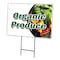 Signmission Organic Produce Yard Sign & Stake outdoor plastic coroplast window, C-2436-DS-Organic Produce C-2436-DS-Organic Produce - alternate 1